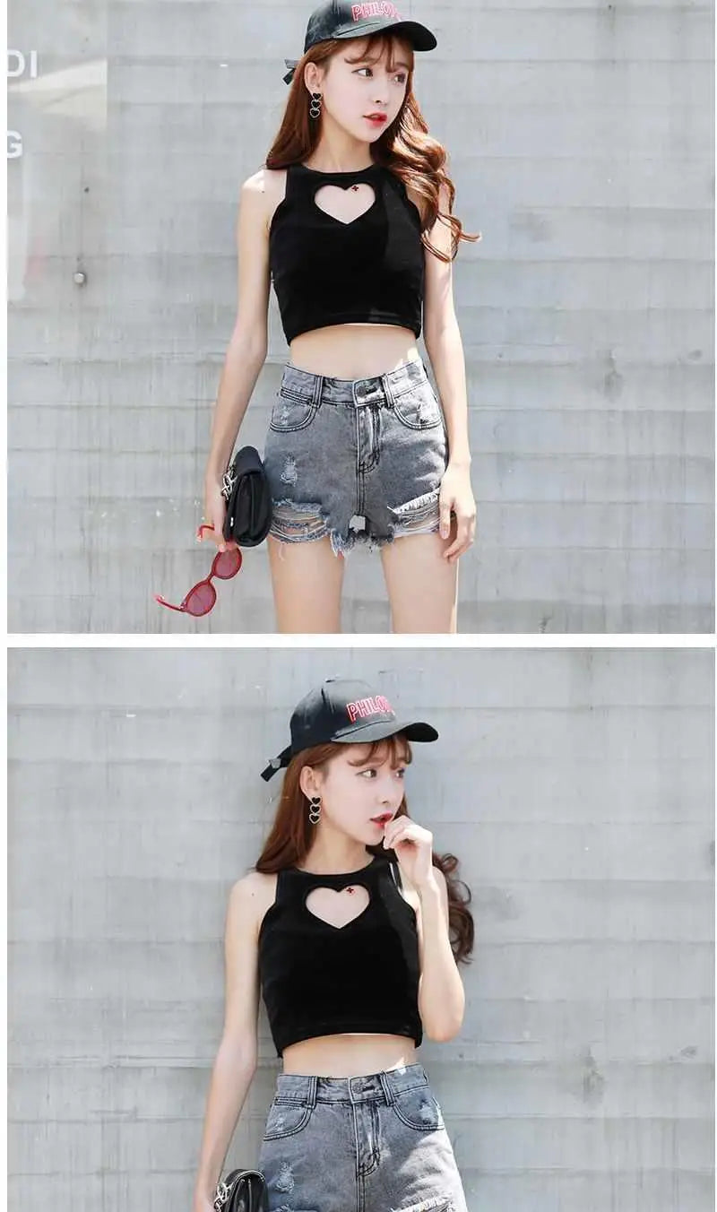 Women's Shorts Punk Ripped Baggy Short Pants for Woman To Wear Mini Loose Jeans Denim Korean Style XL Streetwear Clothing Cheap