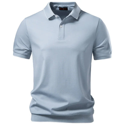 Old Money Polo Shirt Men‘s Solid Color Design Premium Fabric Skin Friendly Cool Breathable Soft Wear