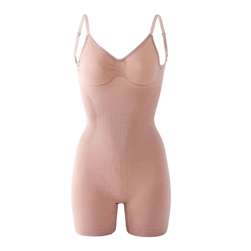 Women's Low Back Seamless Bodysuit Tummy Control Hip Lifter Full Body Shaper Backless Shapewear Jumpsuit Slim Corset