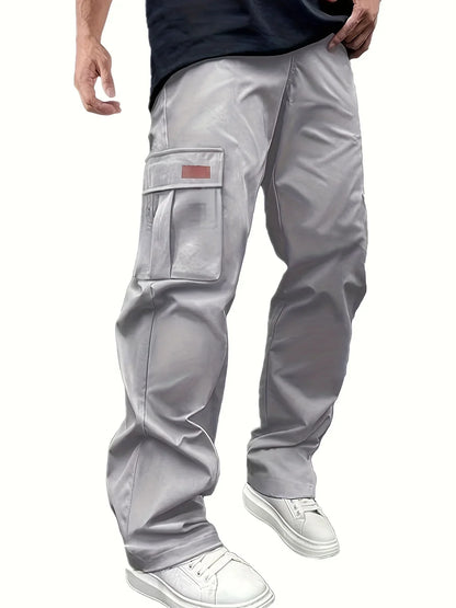 2026 Amazon Summer New Men's Work Pants European and American Independent Station Drawstring Multi Pocket Casual Pants