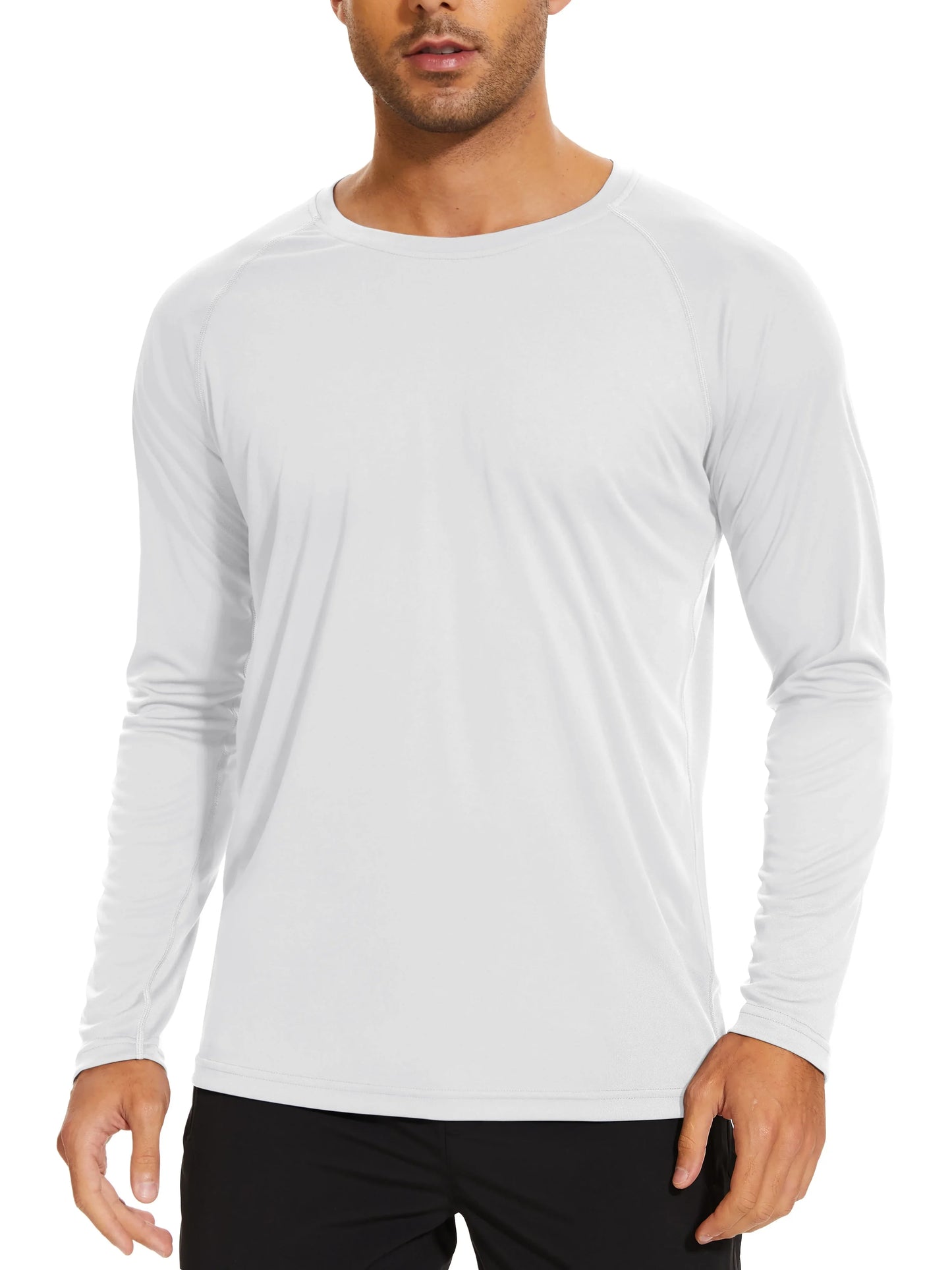 Men's Sun Protection T-shirts Summer UPF 50+ Long Sleeve Performance Quick Dry Breathable Hiking Fish T-shirts UV-Proof