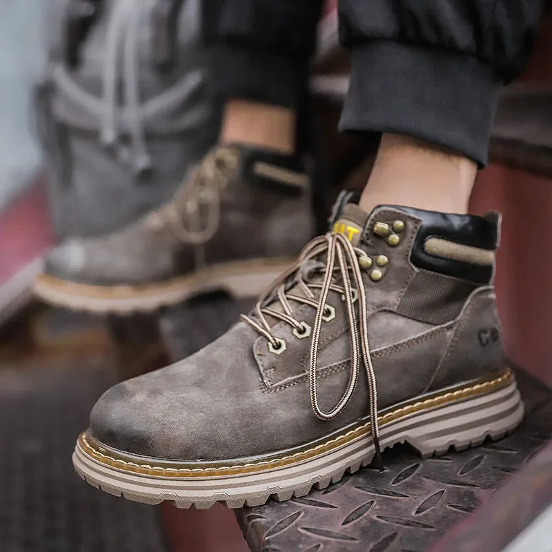 Hot Selling Winter Men Snow Boots High-quality Classic High Top Outdoor Hiking Shoes Anti Slip Thick Soled Practical Work Shoes