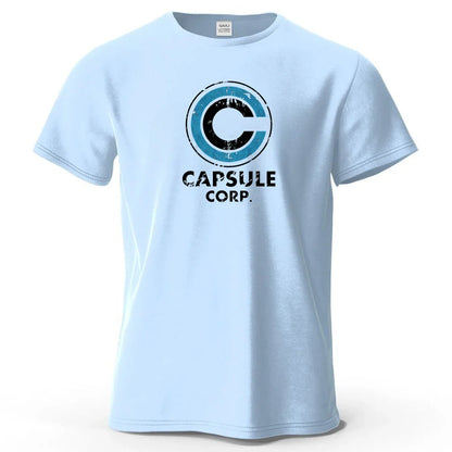 S-4XL Capsule Corp 100% Cotton Funny Printing Japan Anime Men T Shirt Tee Summer Streetwear Tops Fashion Brand Tshirt Clothing
