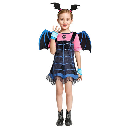 Vampirina Cosplay Dress Girl Kids Princess Clothes Charms Dress Up Christmas Halloween Costume Children Carnival Party