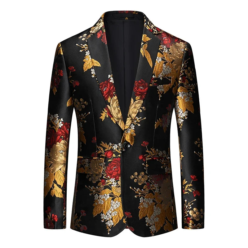 Men's business casual suit coat 2023 spring new Blazer wedding fashion host party party party social suit large suit M-6XL