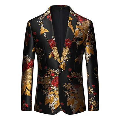 Men's business casual suit coat 2023 spring new Blazer wedding fashion host party party party social suit large suit M-6XL