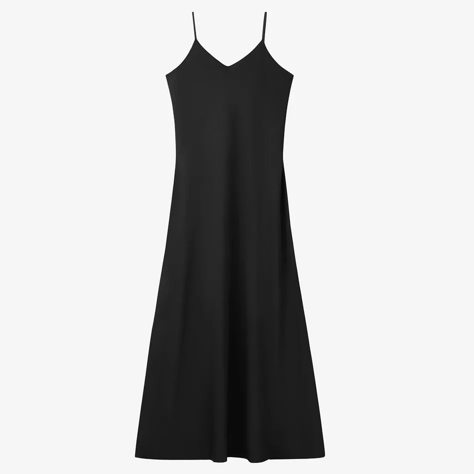 2024 woman clothing high Stretch ribbing closed-fit wrap tops + Matte Satin dress Maxi matching sets (ship out in 1 day)