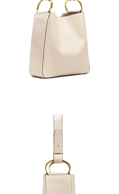 Women's Business Commuter Shoulder Bag Women's Tote Bag Autumn High Quality Simple Beige Texture