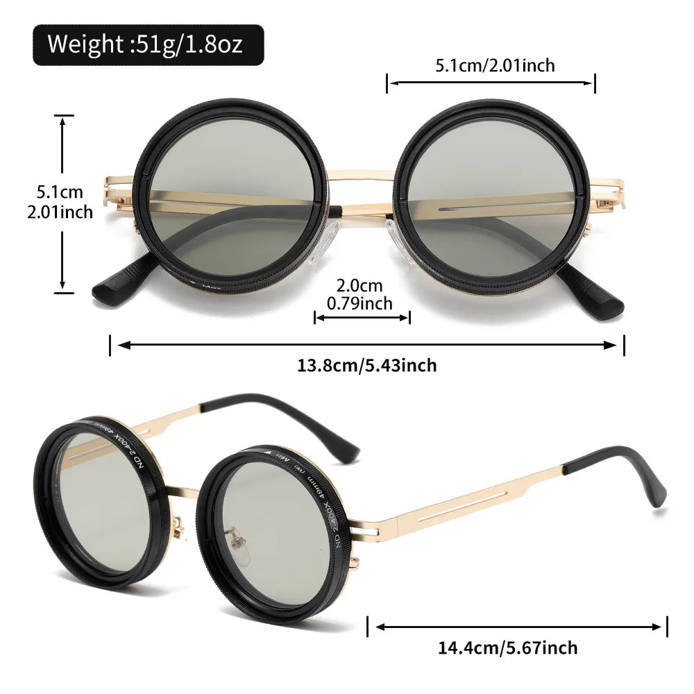 Cycling Glasses 9-level ND2-400 Adjustable Dimming Sunglasses Men Women Sun Glasses Anti UV Polarized Shades ND Filter