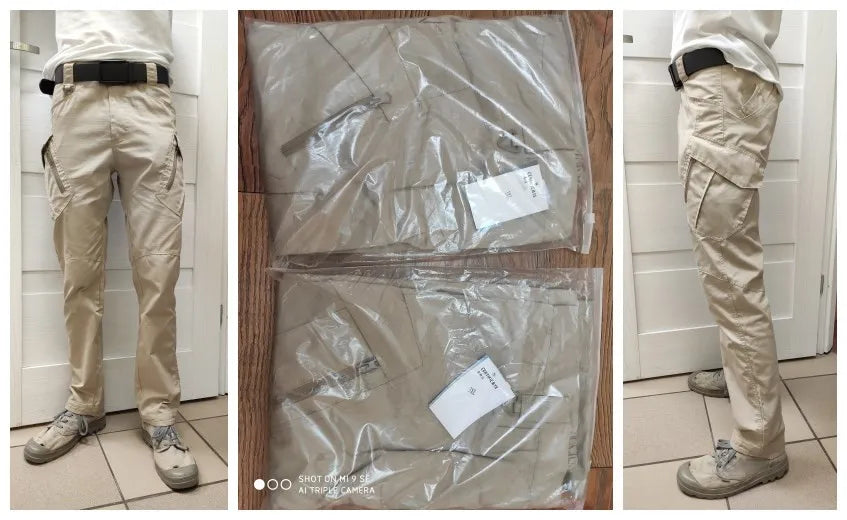 IX9 City Tactical Cargo Pants Men Hiking   Hunting Pants Cotton Many Pockets Stretch Flexible Man Trousers XXXL