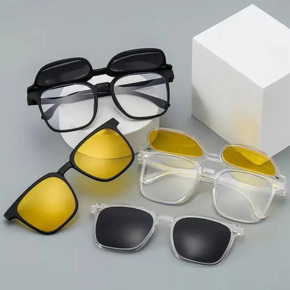 NEW IN Magnetic Clip on Optical Myopia Glasses For Men Women Polarized Sunglasses Prescription Reading Glasses TJ2190