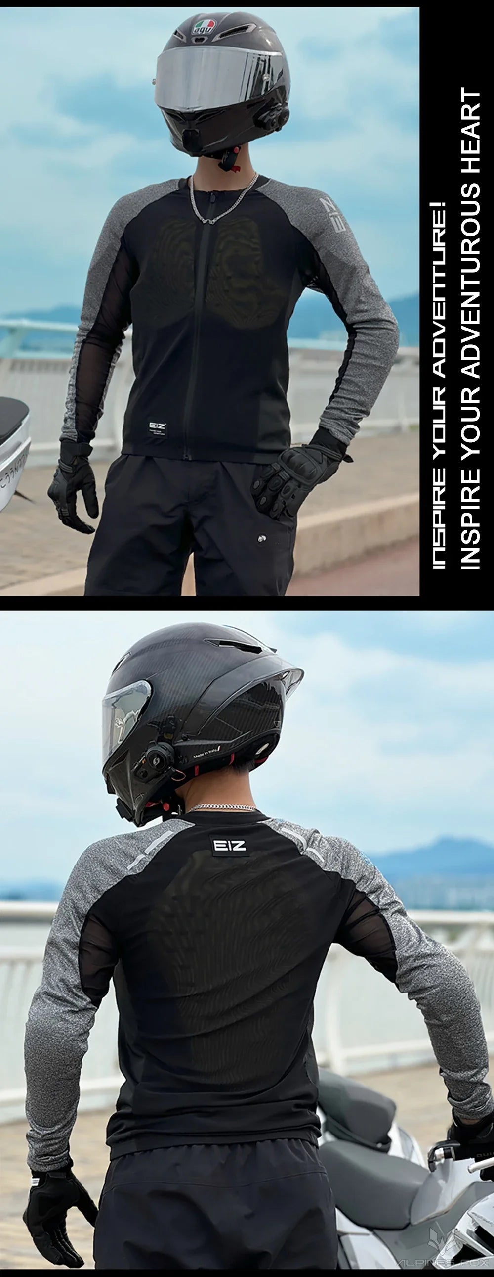 Men's Motorcycle Jacket Summer Breathable Motocross Body Armor Elastic Rider Racing Jacket Clothing CE Certified Protector Gear