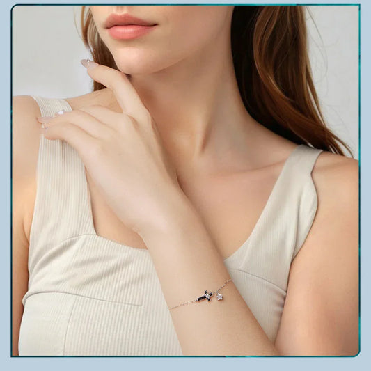 Bracelet en argent sterling 925 avec croix Starlight et pendentif étoile en zircon, réglable pour femme, cadeau quotidien d'été