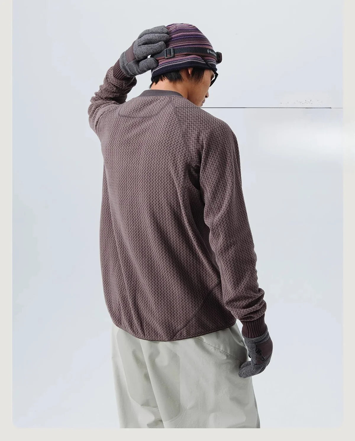 Mountain-Ready Crewneck: Engineered with Ribbed Neck, Reflective Logo, & Secure Chest Pocket for Outdoor Style Unisex