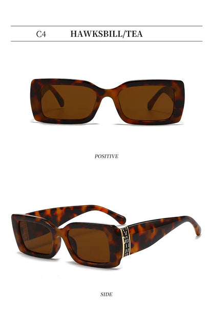 Fashion Small Rectangle Sunglasses for Women Retro Vintage UV400 Men Trending Sun Glasses UV400 Protection Gafas De Sol Mujer