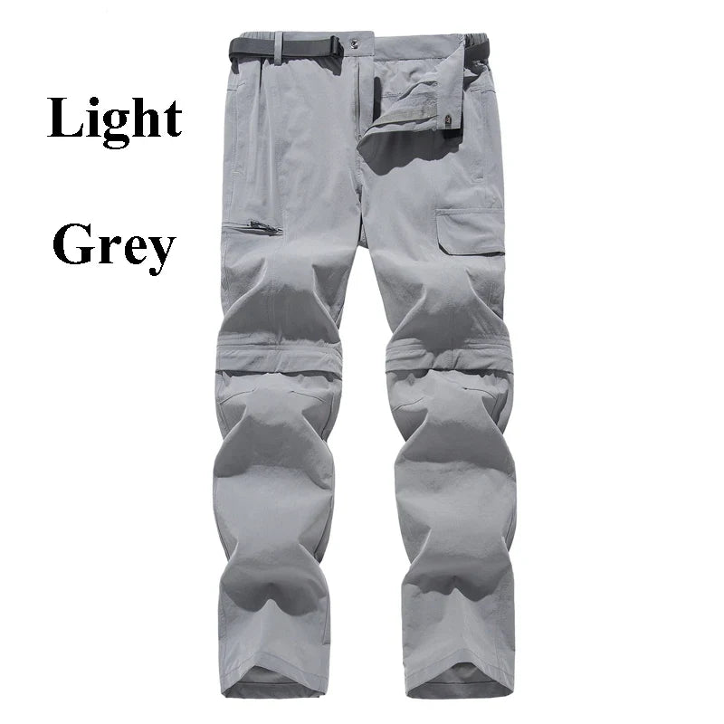 Fanuocetar Mens Removable Hiking Pants for Summer Quick Dry Camping Trekking Climbing Outdoor Scratch-resistant Stretch Pants