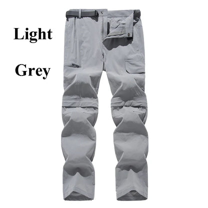 Fanuocetar Mens Removable Hiking Pants for Summer Quick Dry Camping Trekking Climbing Outdoor Scratch-resistant Stretch Pants