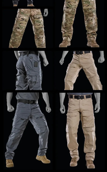 Men Tactical Pants Quick Drying Multi-Pocket Cargo Pants Military Tactical Men Trouser Wear-Resistant Work Waterproof Pant Loose