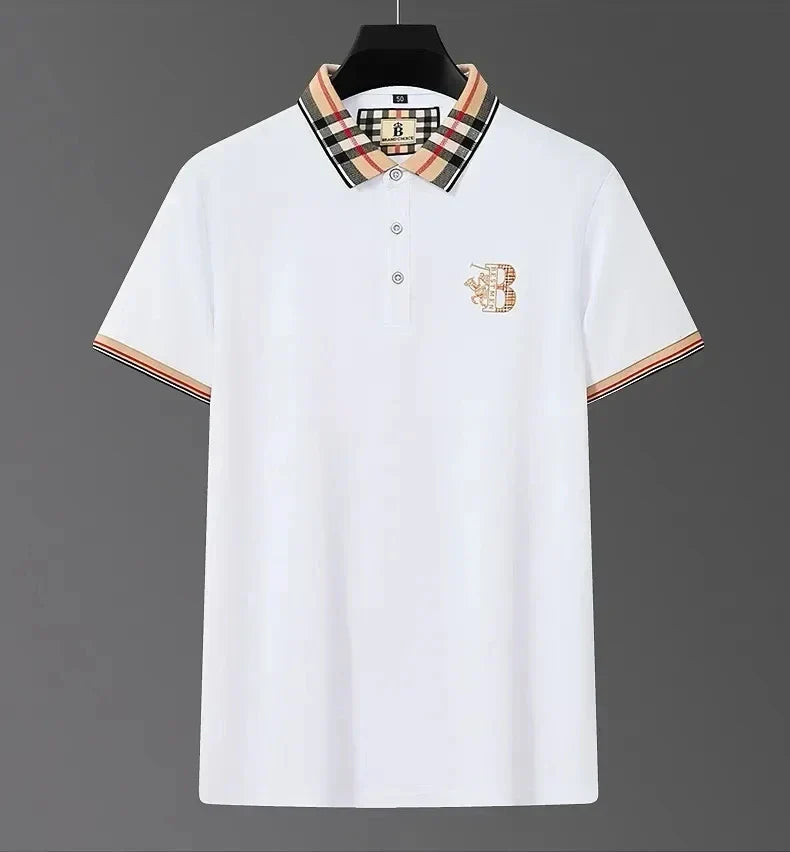 Luxury brand short sleeve men's polo shirt hot selling in summer classic embroidery high-end breathable cotton golf top T-shirt