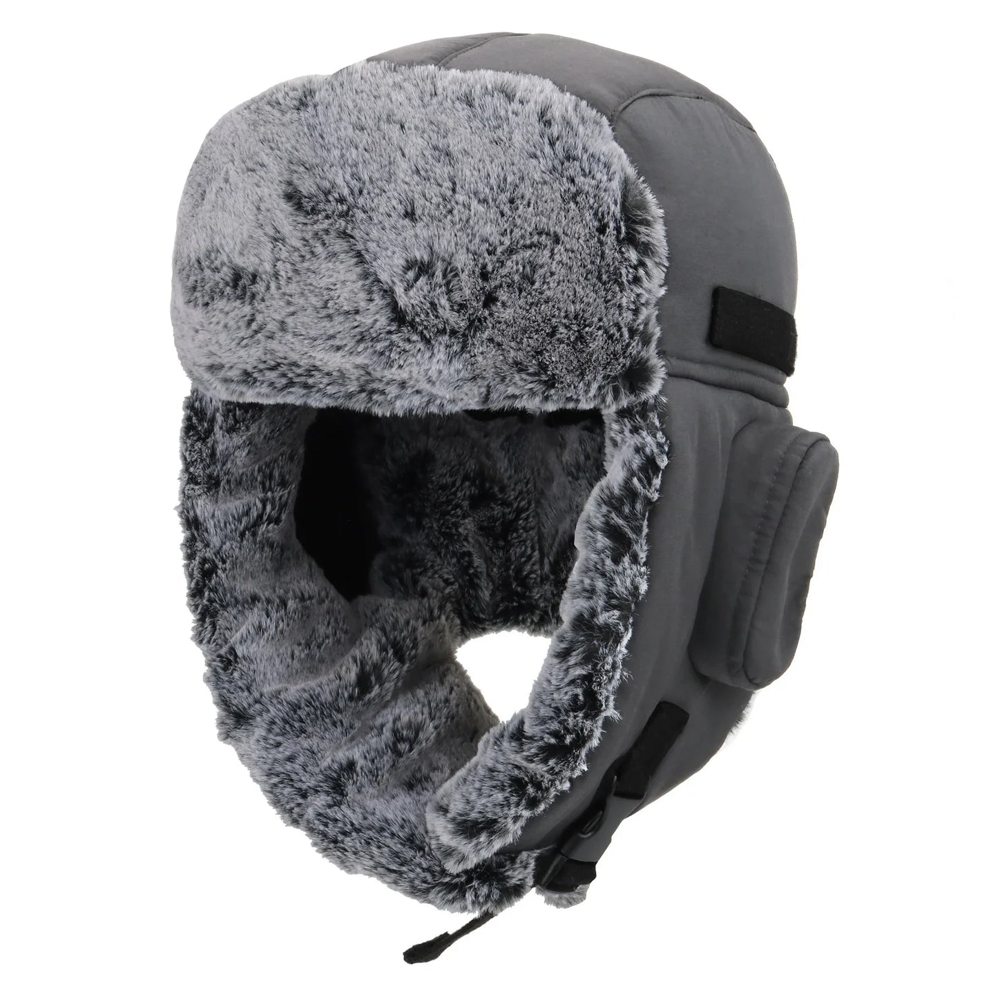 Men's Trapper Hat With Faux Fur Linning Eskimo Windproof Waterproof Winter Warm Hats Ushanka Hunting Skiing Hat