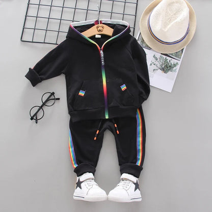 Spring Autumn Baby Girl Clothes Suit Boys Clothing Children Hooded Jacket Pants 2Pcs/Sets Toddler Sports Costume Kids Tracksuits