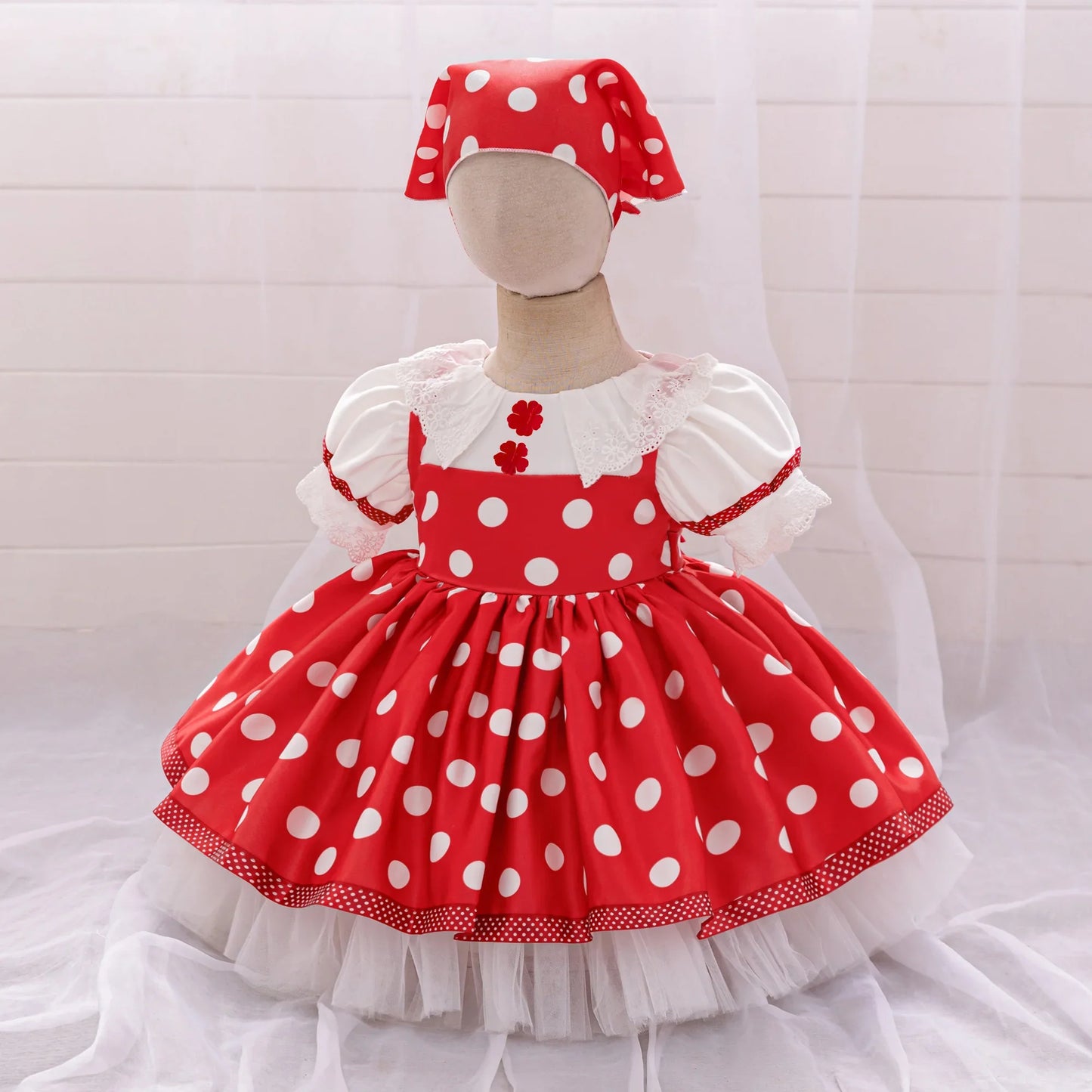 Maid Bear Party Baby Girl Dresses Toddler Lolita 1st Birthday Princess Prom Dress for Baby Bears Wedding Bridesmaids Kids Clothe