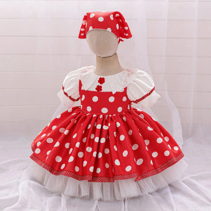 Maid Bear Party Baby Girl Dresses Toddler Lolita 1st Birthday Princess Prom Dress for Baby Bears Wedding Bridesmaids Kids Clothe