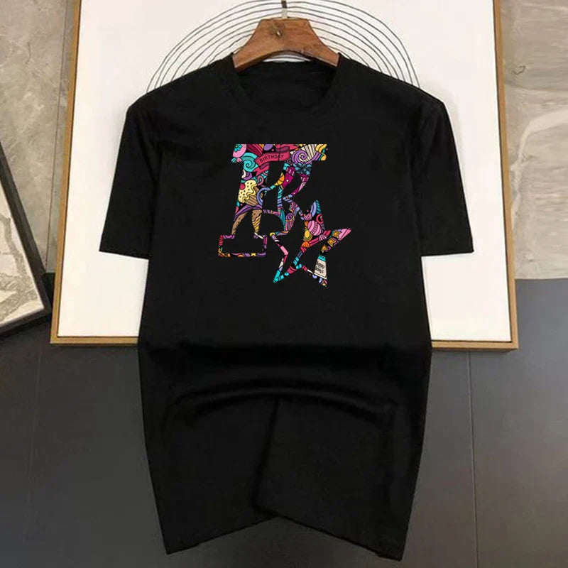 Men's and Women's New Star K Top Basic Cotton T-shirt Summer round neck fashionable casual short sleeves