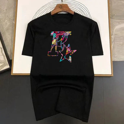 Men's and Women's New Star K Top Basic Cotton T-shirt Summer round neck fashionable casual short sleeves