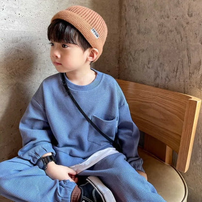 Sweatshirt Set Korean Kids Clothes Boys Outfit Sets Children's 2025 New Clothing 7 8 Years Boy´s Child 10 Year Old Winter Men's