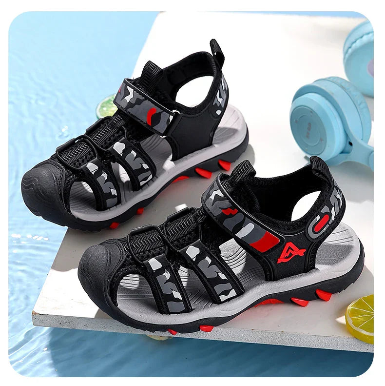Summer Children Beach Water Sandals Brand Fashion Sneakers For Girls Boys Footwear Kids Non-slip Sandalias Leather Shoes