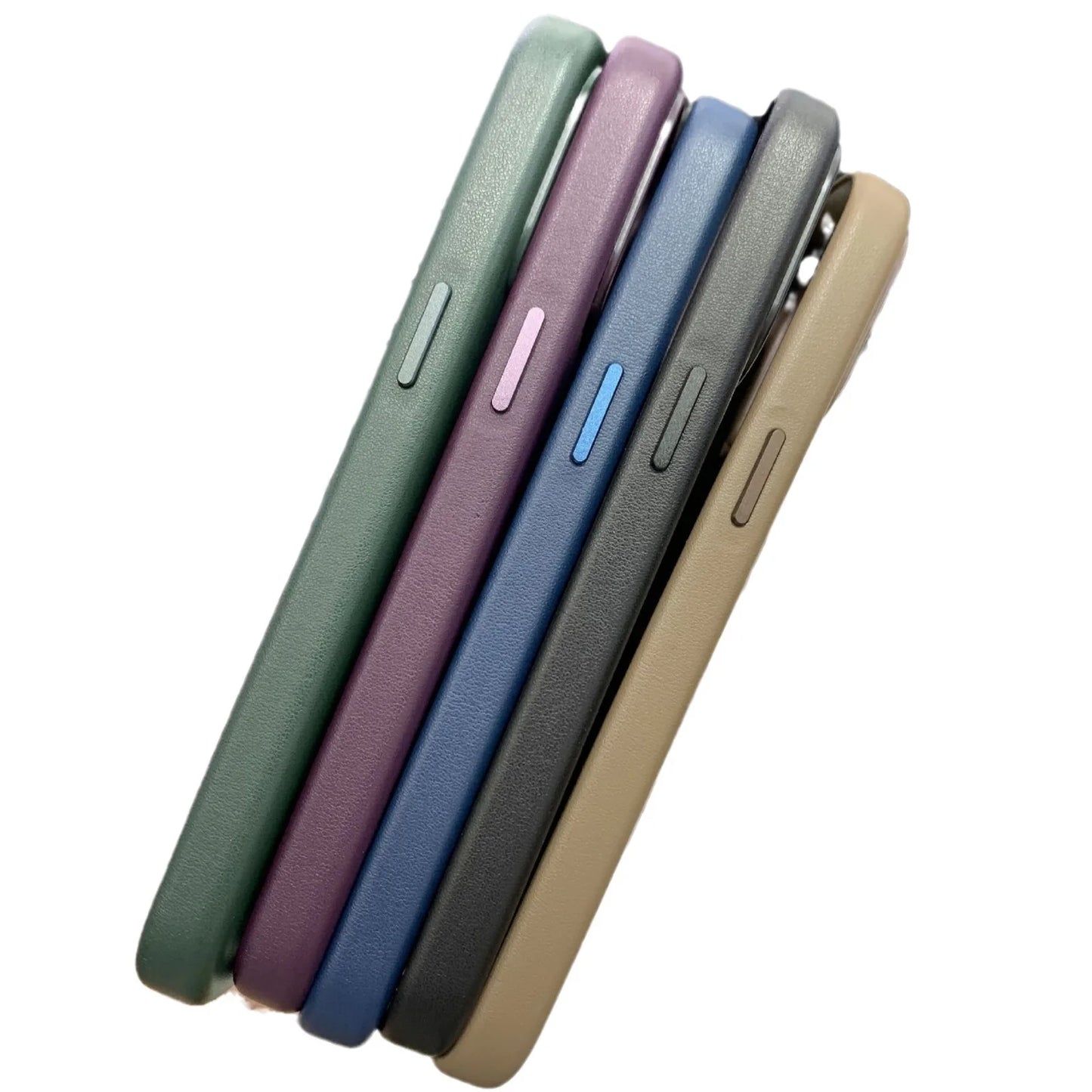With Box Official Magnetic Busine Leather Case for Orginal IPhone 17 Pro Max 16 15 14 13 12 for Magsafe Wireless Charge Cover