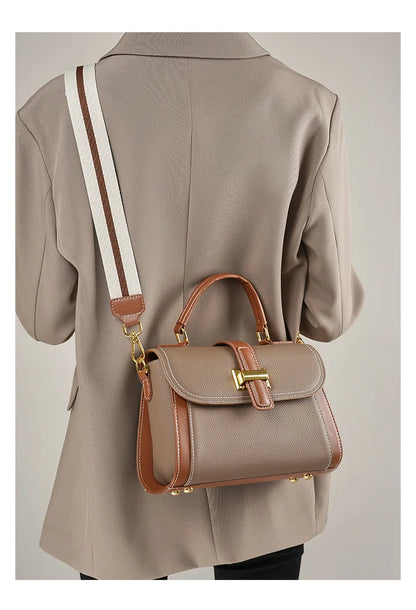 Luxury handbags female crossbody bags small square shoulder bag mom women bags new fashion 2025 genuine cowhide leather satchel
