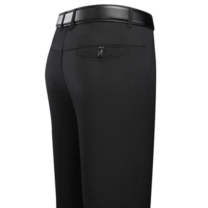 New Spring Summer Men's Linen Pants Male Dress Pants Solid Color Artificial Linen Suit Pants