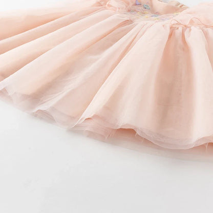 Girls Baby Princess Dress Summer Sweet Cute Embroidery Children Mesh Elegant Dress Party Outdoor Gentle DB2251139