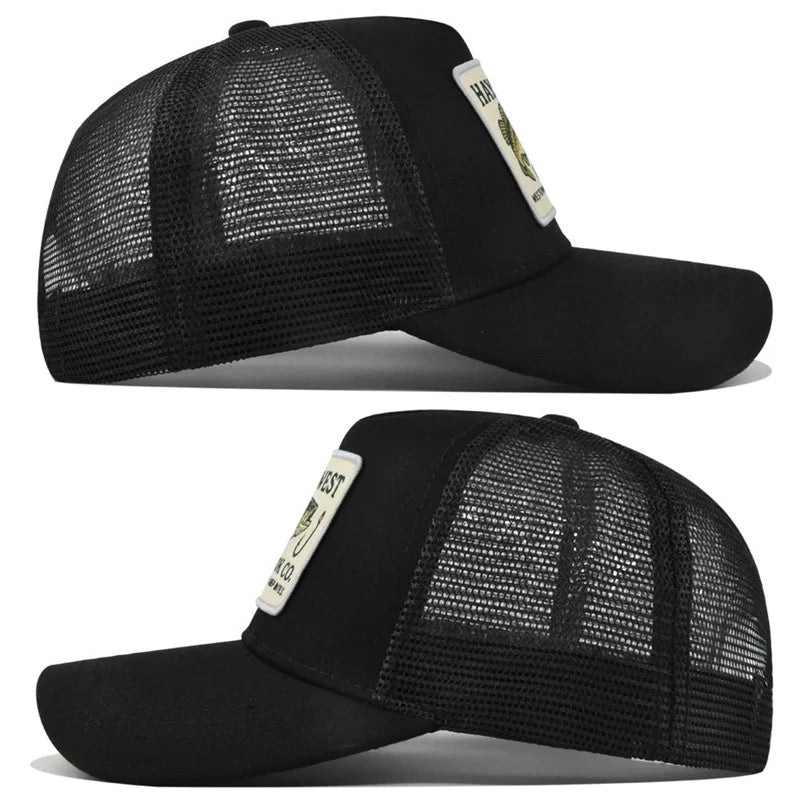 High Quality Fishing Embroidery Baseball Cap for Men Women Outdoor Fishing Snapback Mesh Hat Breathable Sunshade Dad Trucker Hat