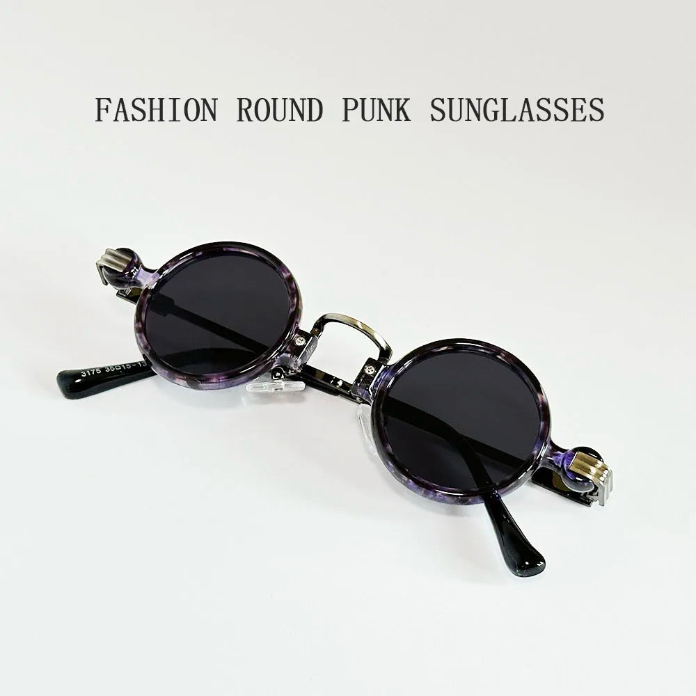 Small Round Punk Sunglass Men Vintage Vacation Steampunk Sunglasses Women Trendy Retro Fashion Glasses Gafas De Sol Hombre Vasos