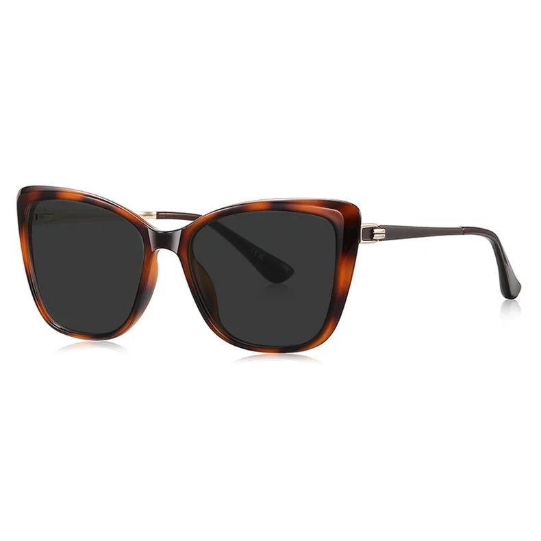 Ladies' Big Frame Brand Design Anti UV Myopia Sunglasses with Diopter 0 -0.5 -1.25 -1.5 -2.0 -2.25 -2.5 -2.75 -3.0 -3.5 ~ -6.0