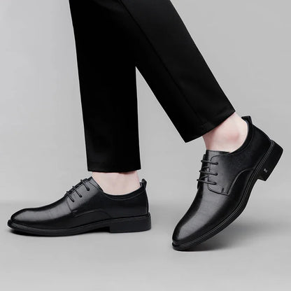 New Mens Formal Business Oxford Shoes Classic Leather Dress Shoes Wedding Office Casual Footwear Derby Shoes Male Sneakers