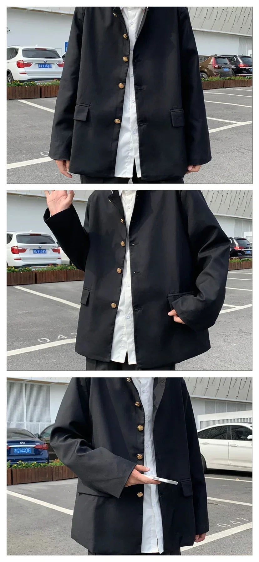 Spring Men's Casual Jacket Small Suit Japanese Style DK Uniform Student Coat Gakuran Youth Fashion Clothing