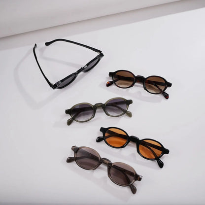 Fashion Top Quality Acetate Small Round Man Sunglasses Tourism Driving UV400 Protection Women Custom Prescription Sun Glasses