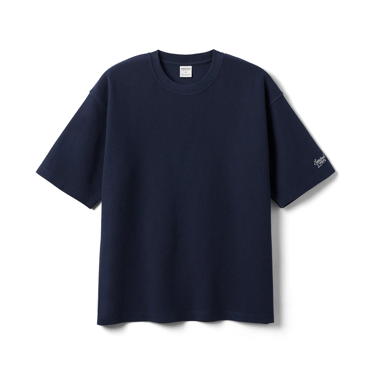 2026 Summer Super Loose  300gsm Breathable Pique Fabric T-shirts Men Plus Size Tops