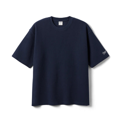 2026 Summer Super Loose  300gsm Breathable Pique Fabric T-shirts Men Plus Size Tops