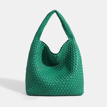 Designer Hand knitting bag PU Large women's Woven tote bag Mistress gift luxury bag original mark bags CasuaL side bag for women