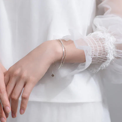 Minimalism Banboo Chain Bracelet for Women Genuine 925 Sterling Silver Link Chain Bracelet Fashion Plant Fine Jewelry