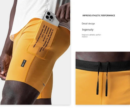 Men's Workout Shorts Quick Dry Skinny Running Shorts Gym Fitness Jogger Stretch Slim Fit Bodybuilding Short Pants Activewear