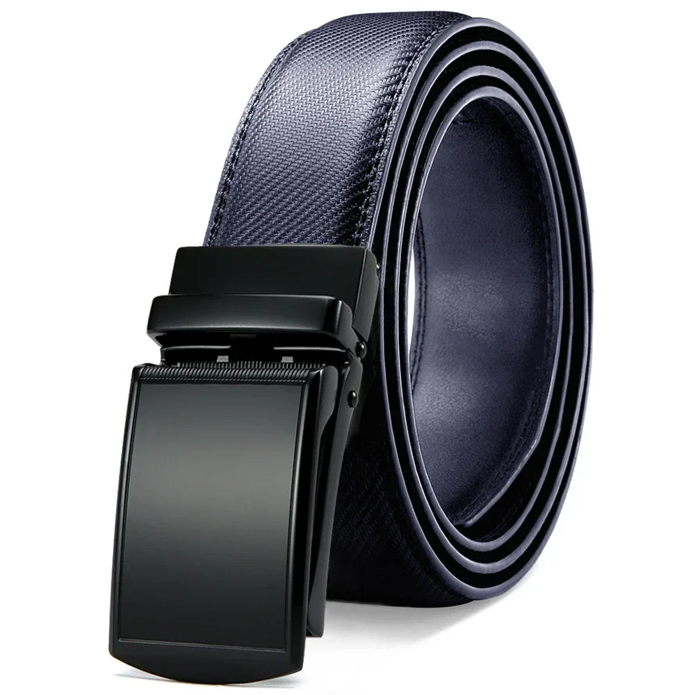 Men Belt Leather Belt  Automatic Genuine Leather Fashion Belts Ratchet Luxury Belts Men's Trouser Belt Belt for Men