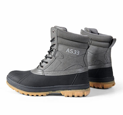 Plus Size 48 Outdoor Men Boots Winter Snow Boots for Men Training Work Boots Waterproof Slip-Resistant Keep Warm Winter Shoes