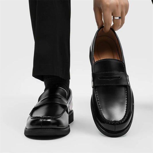 Handmade Casual Shoes Hot-selling Slip-on Flats Leather Mens Dress Loafers Luxury Comfy Moccasins Male Walking Business Shoes