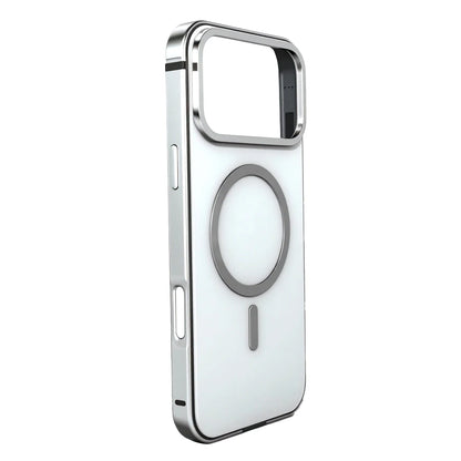 High End Magnetic Original Color Backplate Phone Case, For IPhone 17 Pro 17 Promax Metal Frame Anti Drop Protection Hard Case